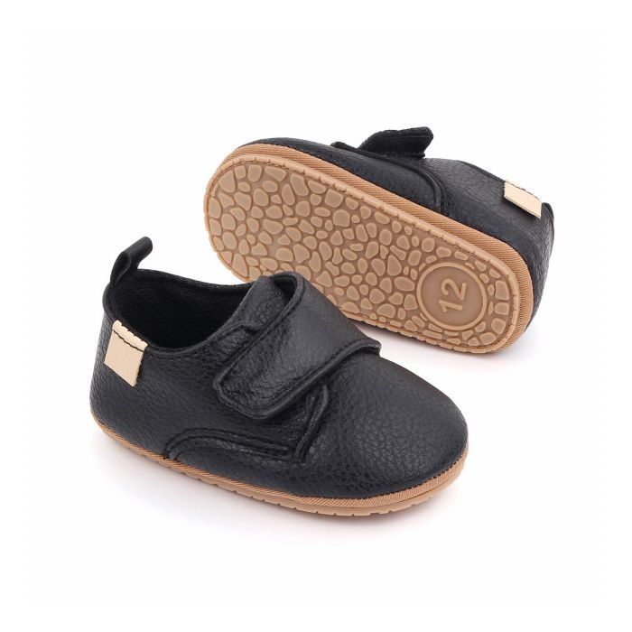 Pantofiori negri cu bareta cu arici (Marime Disponibila: 3-6 luni (Marimea 18 incaltaminte)) MDD2587-1-p4