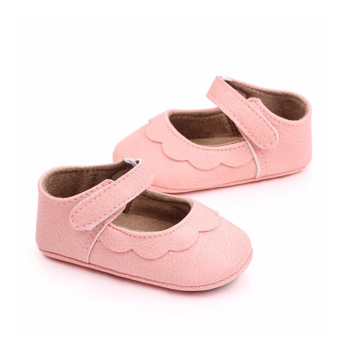 Pantofiori roz cu volanas pentru fetite (Marime Disponibila: 12-18 luni (Marimea 21 incaltaminte)) MDd2556-2-p4