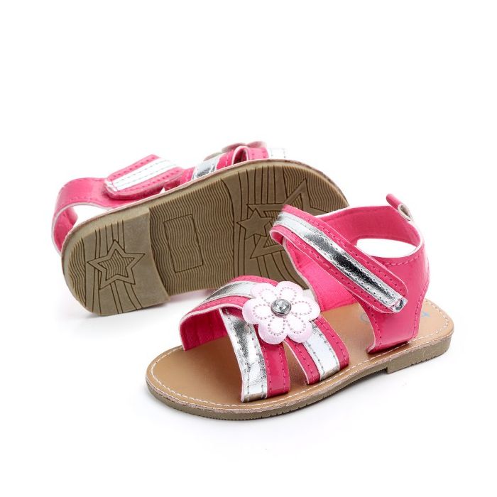 "Sandale fetite roz ciclame cu argintiu (Marime Disponibila: 6-9 luni (Marimea 19 incaltaminte))" MDD2118-2-p24