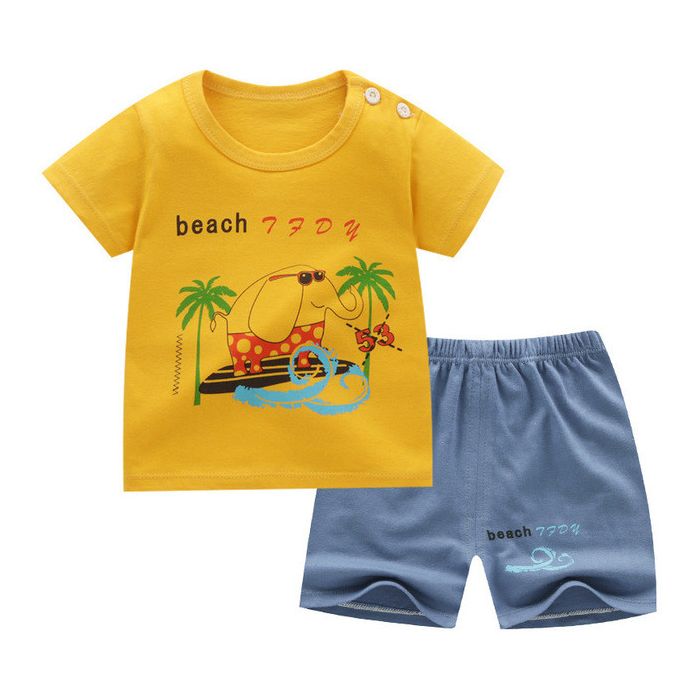 Pijama pentru baietei - Beach (Marime Disponibila: 12-18 luni (Marimea 21 incaltaminte)) MDH986-4