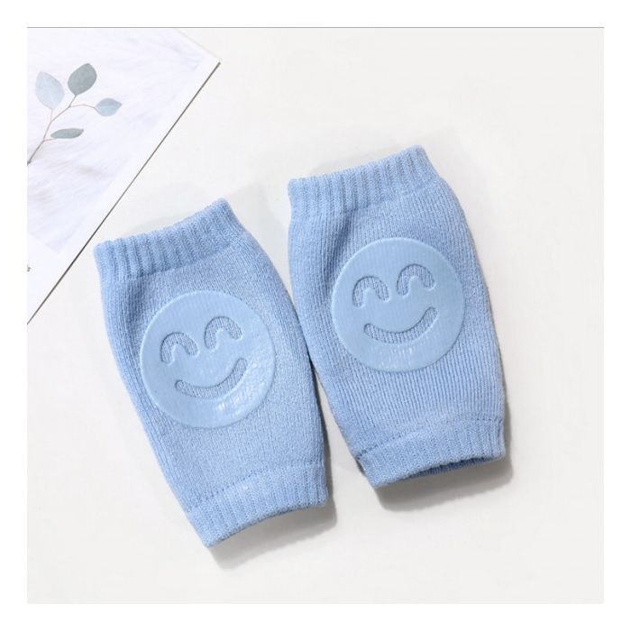 Genunchiere cu silicon pentru bebe - Smile (Marime Disponibila: 0-12 luni, Culoare: Bleu),MBhx-1989