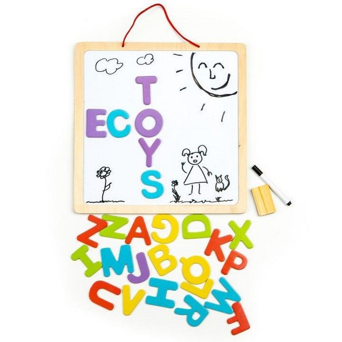 Tabla educationala 3 in 1 cu litere magnetice Ecotoys ESC-W-018A EDEEDIESC-W-018A