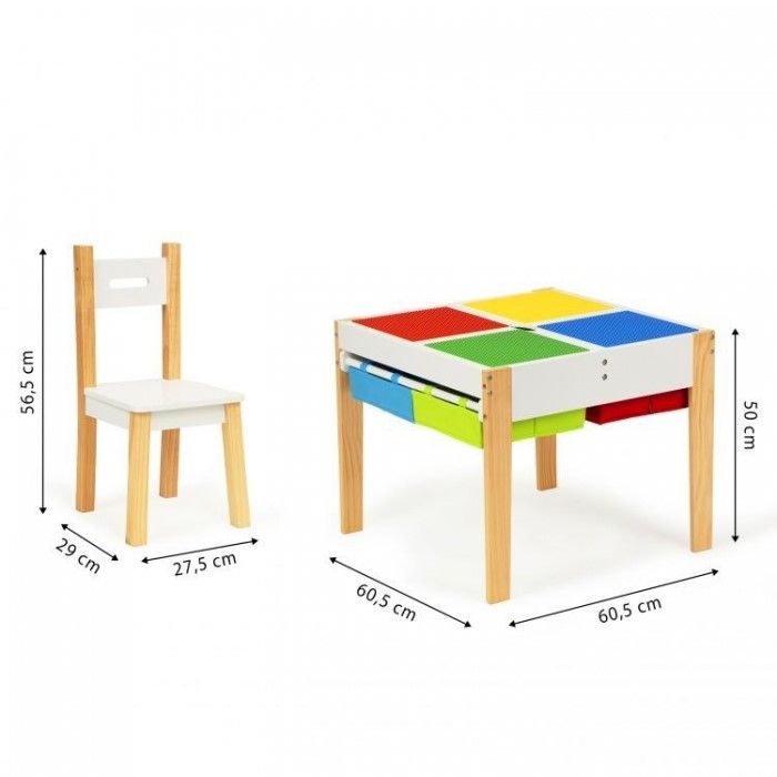 Set de masa cu doua scaune pentru copii Ecotoys XKF002 EDEEDIXKF002