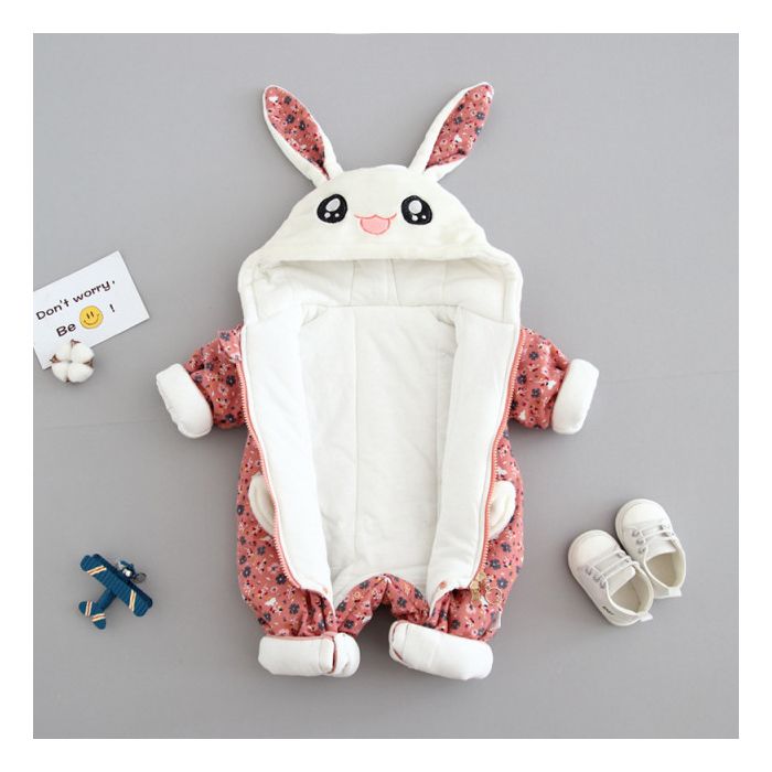 Combinezon roz pudra - Bunny (Marime Disponibila: 9-12 luni (Marimea 20 incaltaminte)) MB606-1