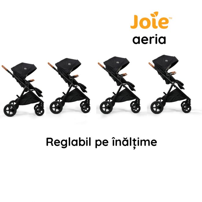 Joie - Carucior multifunctional 2 in 1, reglabil pe inaltime, Aeria Signature Oyster BBBS1606AAOYS000SET