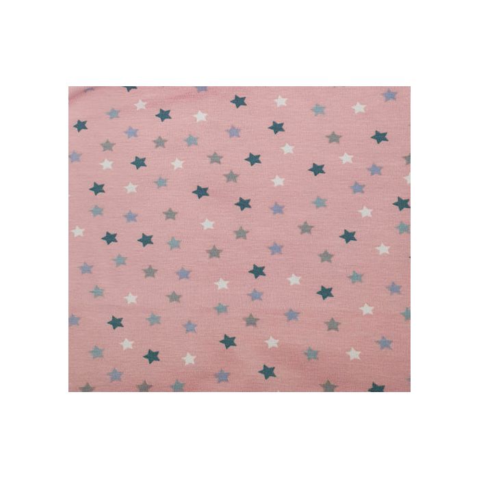 Caciula copii Pink Stars 3-5 ani, cu bordura, in strat dublu, din bumbac KDECDB35PIST