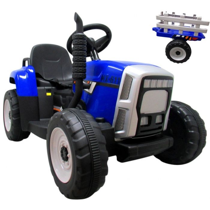 Tractor electric pe baterie si muzica C1 R-Sport - Albastru EDEEDIXMX611ALBASTRU