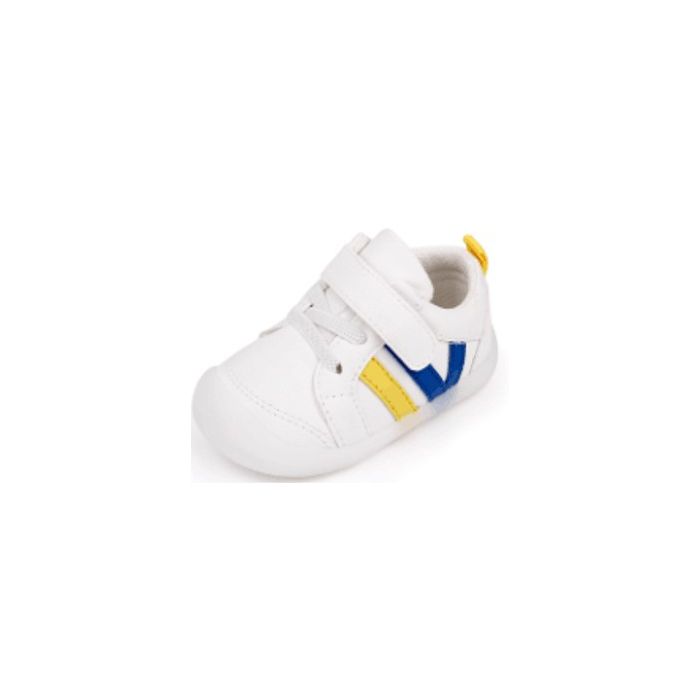 Adidasi albi cu dungi galbene si albastre (Marime Disponibila: Marimea 23) MDD2558-2-sa3