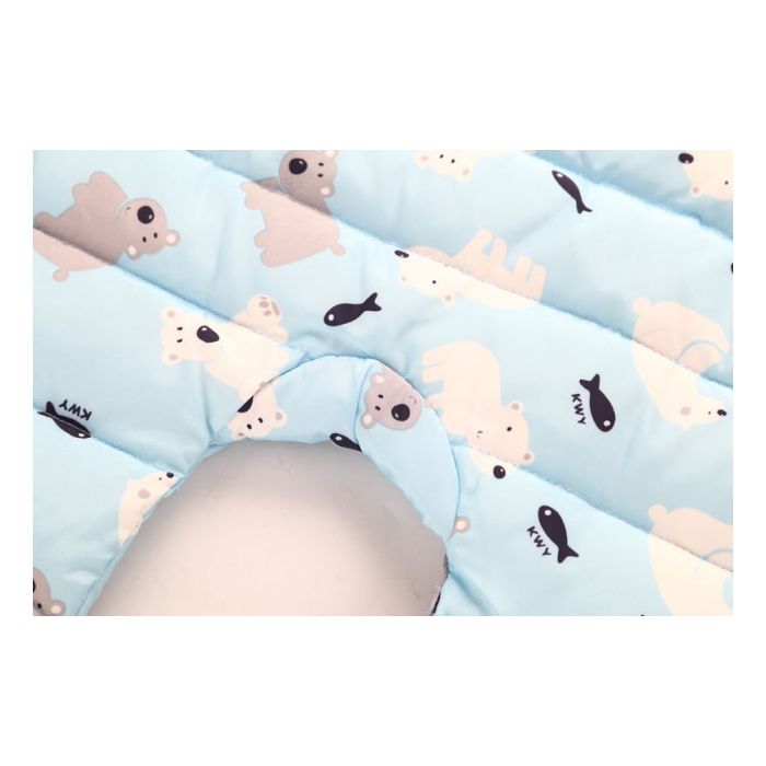 Combinezon bleu din fas pentru bebelusi - Ursuleti (Marime Disponibila: 18-24 luni) ADOCTSC59