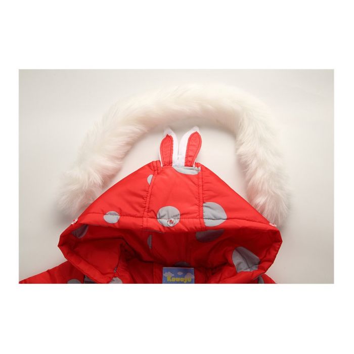 Costum rosu din fas pentru copii - Iepuras (Marime Disponibila: 3 ani) ADOCTSC71