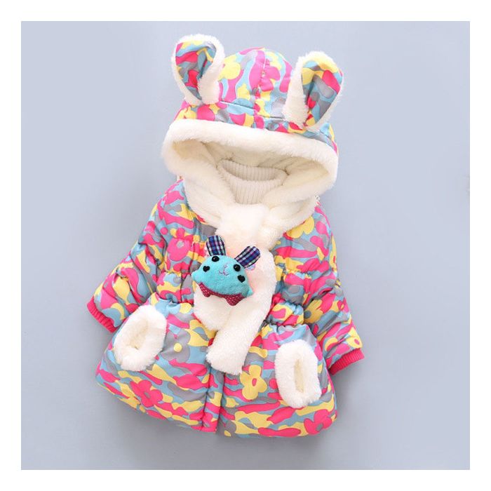 Jacheta vatuita din fas pentru fetite - Rainbow 2 (Marime Disponibila: 12-18 luni (Marimea 21 incaltaminte)) MDOCTSC20