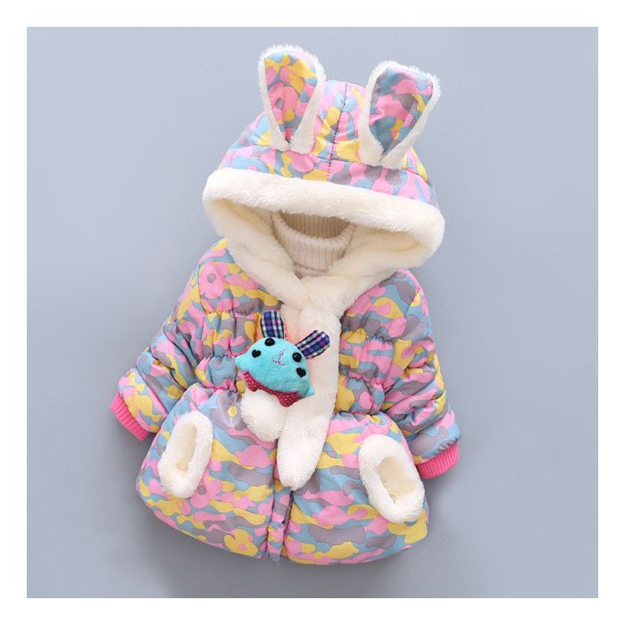 Jacheta vatuita din fas pentru fetite - Rainbow 3 (Marime Disponibila: 18-24 luni) ADOCTSC22