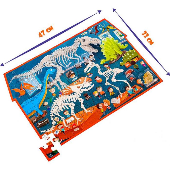 Puzzle Detectiv Muzeul cu Dinozauri 54 piese Roter Kafer RK1080-05 BBJRK1080-05_Initiala