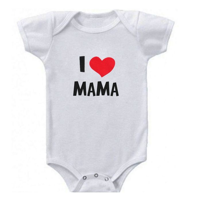 Body alb pentru bebelusi - I love mama (Marime Disponibila: 3-6 luni (Marimea 18 incaltaminte)) ADMJ-223