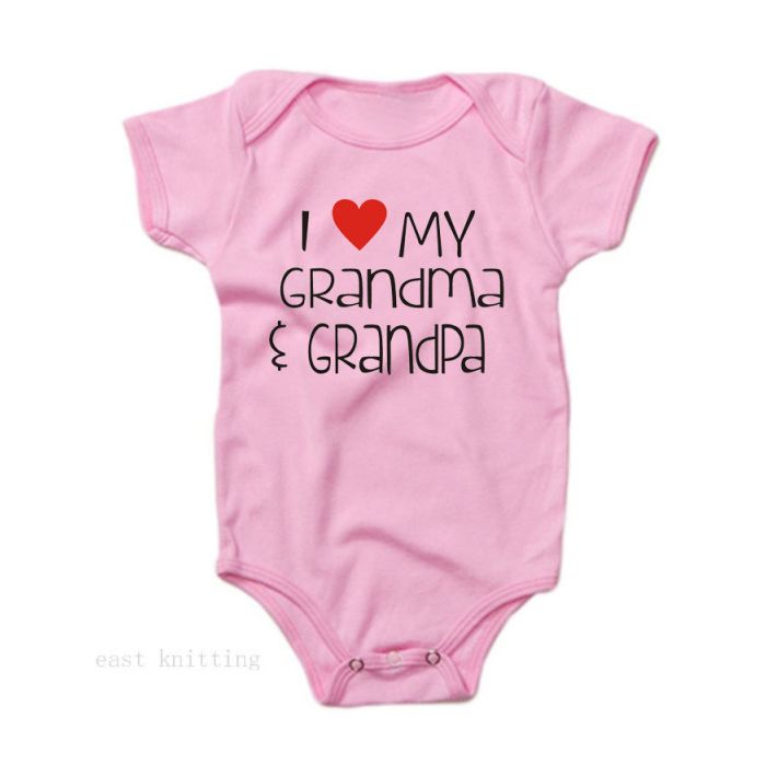 Body roz pentru fetite - I love grandma and grandpa (Marime Disponibila: 12-18 luni (Marimea 21 incaltaminte)) ADHY5038-2