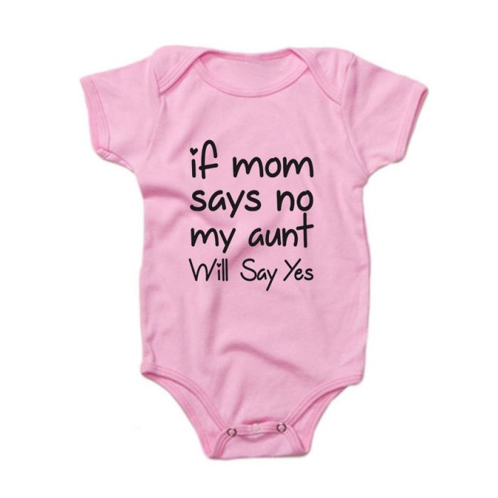 Body roz pentru fetite - If mom..... (Marime Disponibila: 0-3 luni) ADHY5341