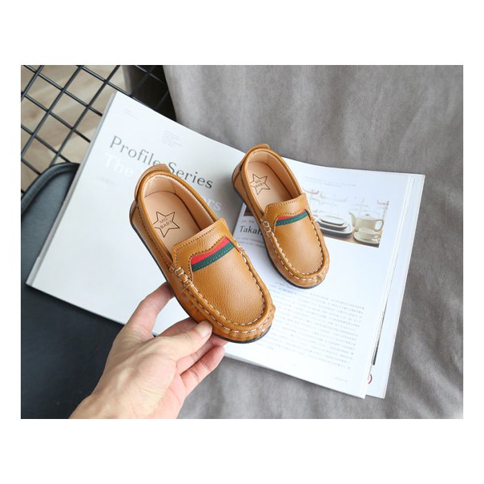 Pantofi eleganti maro tip mocasini pentru baietei (Marime Disponibila: Marimea 27) LIv358-2-sa48