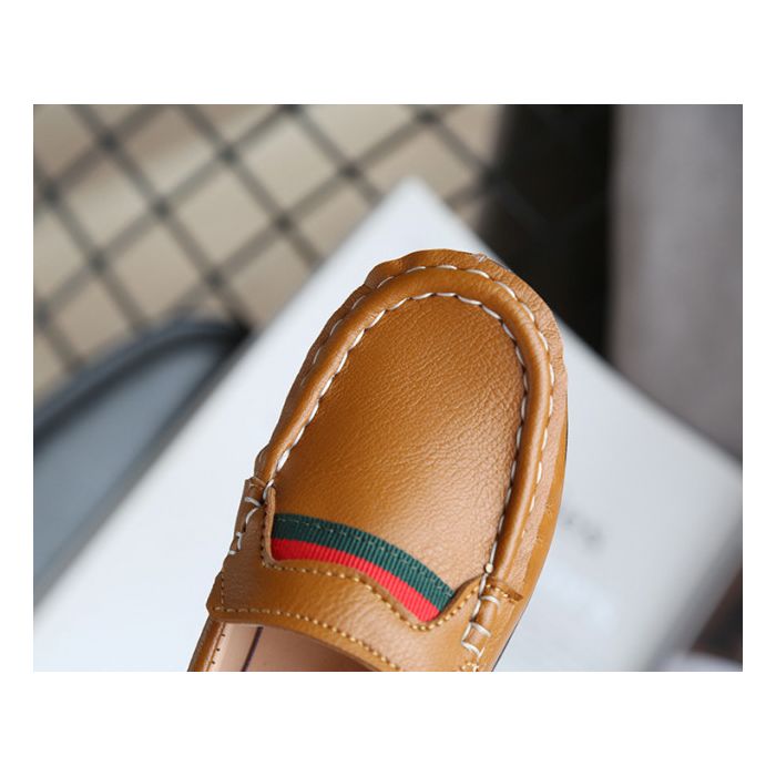 Pantofi eleganti maro tip mocasini pentru baietei (Marime Disponibila: Marimea 30) LIv358-2-sa48