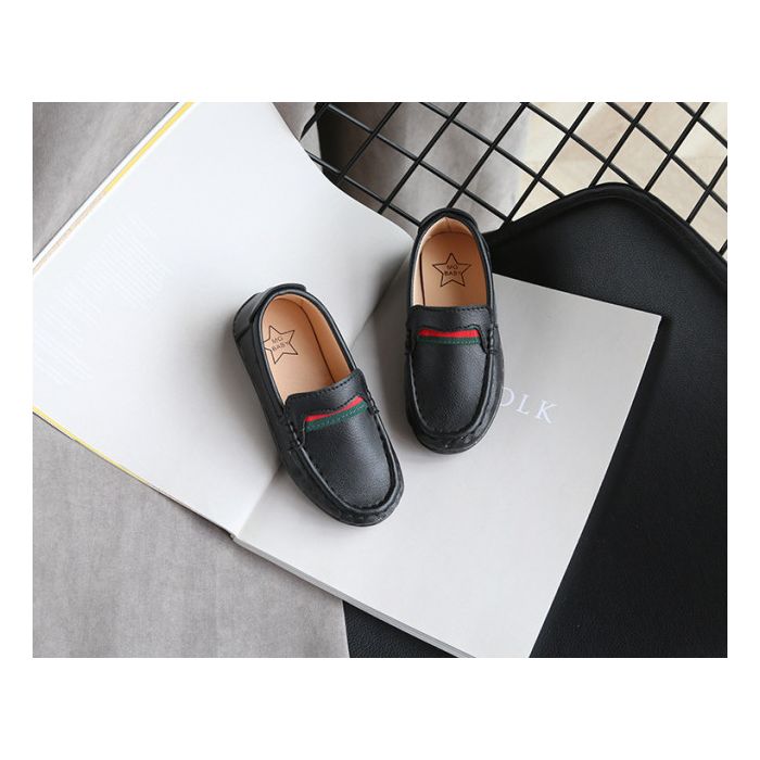 Pantofi eleganti negri tip mocasini pentru baietei (Marime Disponibila: Marimea 26) LIv358-3-SA48