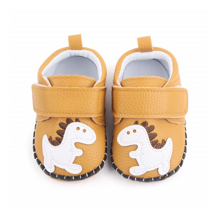 Pantofiori maro pentru baietei - Dino (Marime Disponibila: 3-6 luni (Marimea 18 incaltaminte)) LId2659-6-sa23
