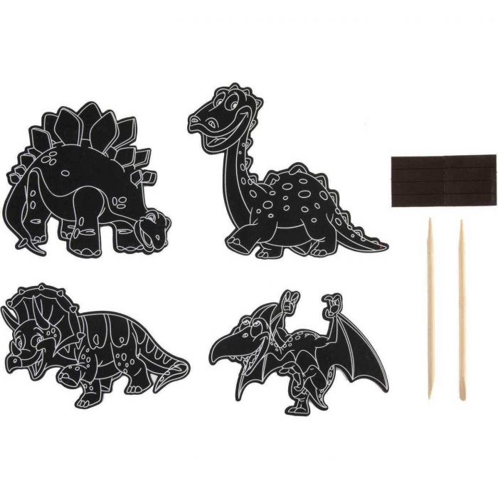 Set 10 figurine razuibile, 2 creioane si 10 fasii magnetice incluse Grafix GR220012 BBJGR220012_Dinozauri