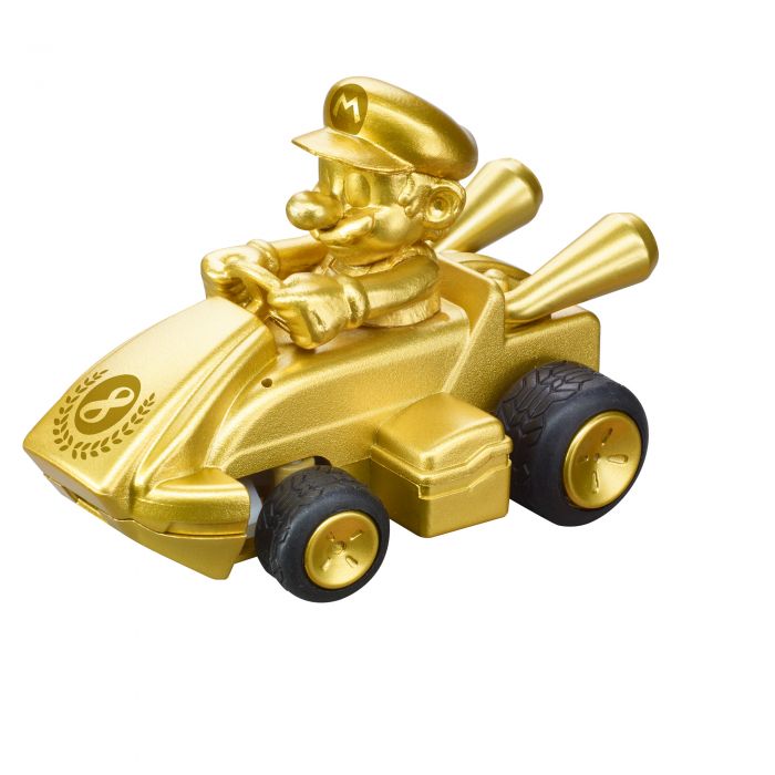Mini masina cu telecomanda 2,4GHz -  Mario Kart Mini RC, Mario - Gold VRNCR370430001