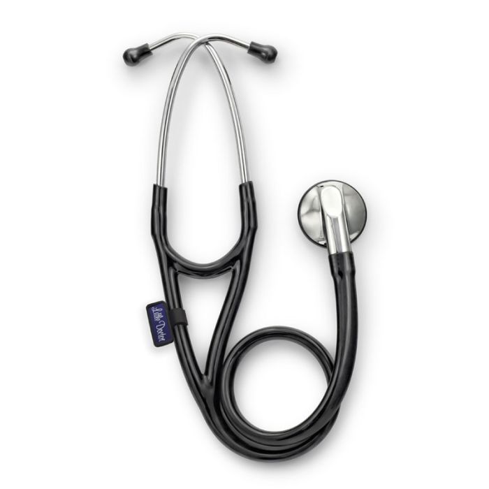 Stetoscop Little Doctor LD Cardio, profesional, 3 seturi de olive auriculare, negru/inox BITldcardio
