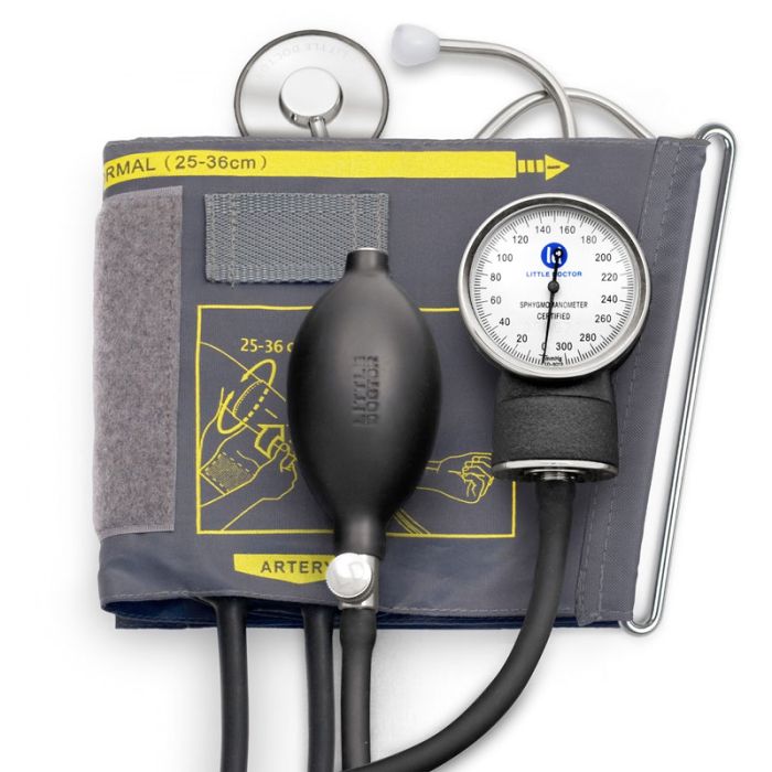 Tensiometru mecanic Little Doctor LD 71 profesional, stetoscop inclus, manometru din metal, husa... BITld71