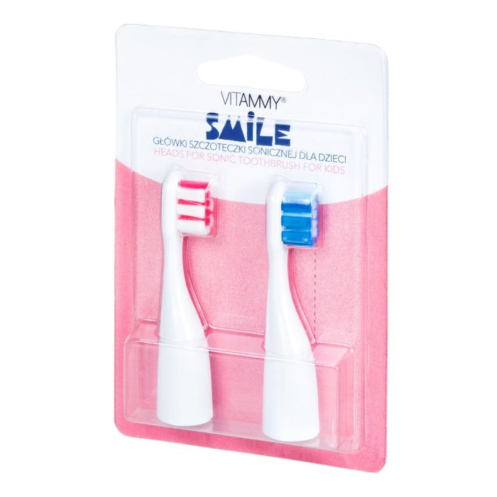 Set 2 rezerve periuta de dinti VITAMMY Smile, Albastru-Roz BITrezervesmile