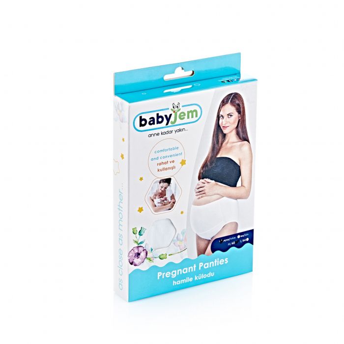 Chiloti pentru gravide BabyJem (Marime: L, Culoare: Crem) JEMbj_0184