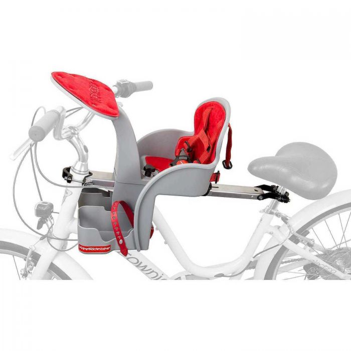 Scaun bicicleta copii SafeFront Clasic, Pozitie montare Centru, 15 Kg si si Casca Protectie XS 44-48 Penguin WeeRide WR09SKPG BBJWR09SKPG_Gri/Rosu