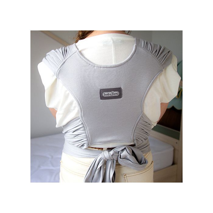 Sistem de purtare wrap elastic pentru bebelusi BabyJem (Culoare: Gri) JEMbj_7342