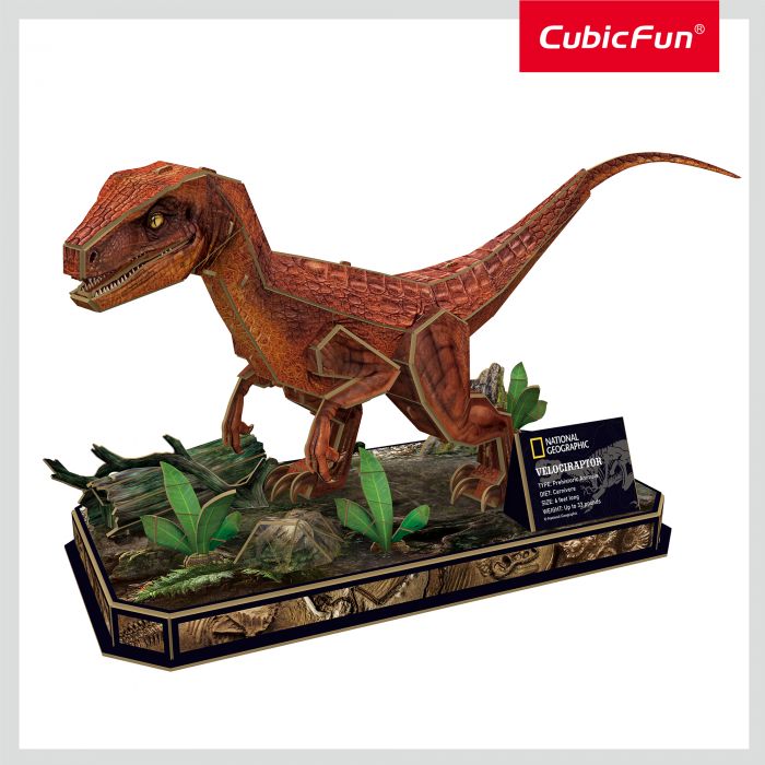 Cubic Fun - Puzzle 3D Velociraptor 63 Piese ARTCUDS1053h