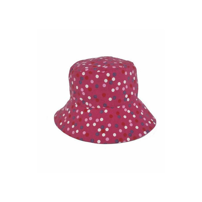 Palarie de soare Pink Confetti din bumbac, ajustabila, pentru fetițe cu parul prins in coada KDEPAL33RZB56C