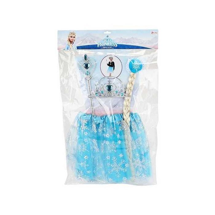 Costum Ice Princess cu Fustita, Diadema si Bagheta magica. Toi-Toys TT12456 BBJTT12456_Albastru