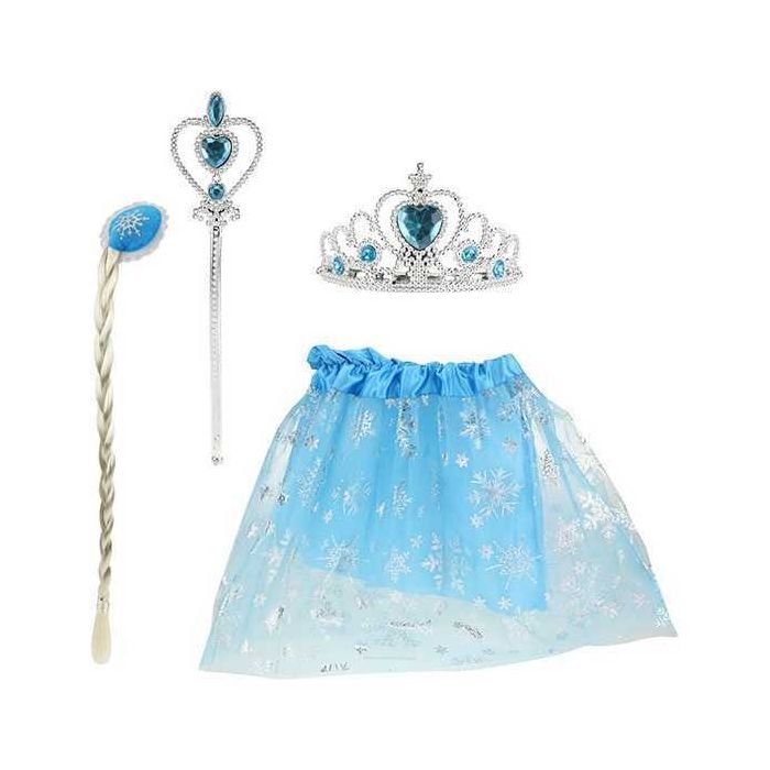 Costum Ice Princess cu Fustita, Diadema si Bagheta magica. Toi-Toys TT12456 BBJTT12456_Albastru
