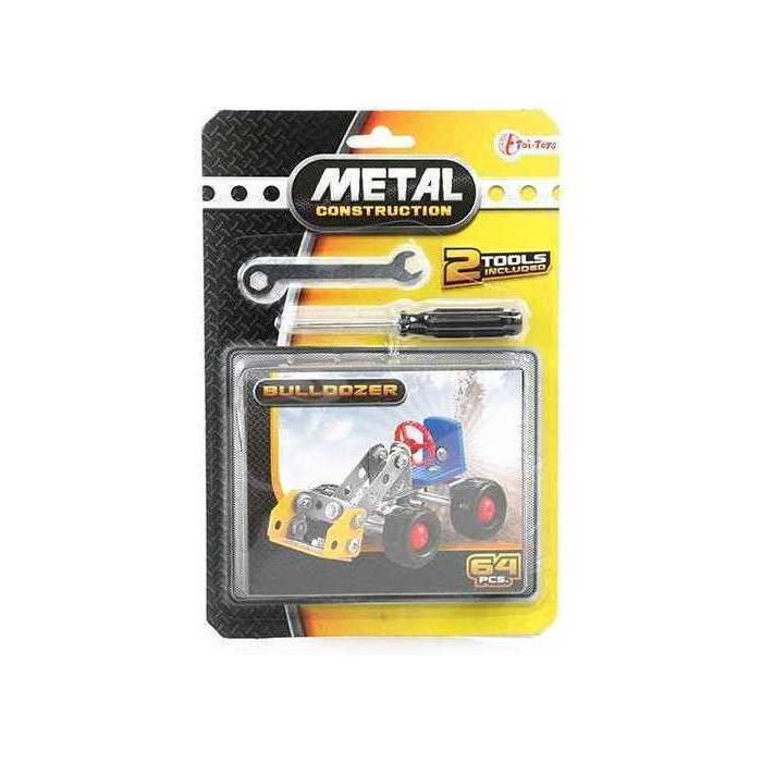 Set de Constructie Metalic Vehicule Metal 3D Toi-Toys TT43212Z BBJTT43212Z_Buldozer