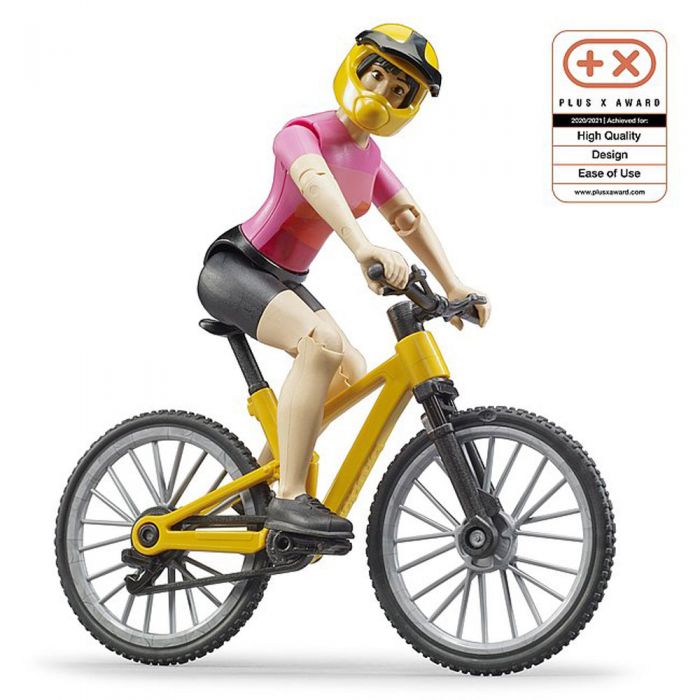 Bruder - Figurina Ciclista Cu Bicicleta De Munte ARTBR63111