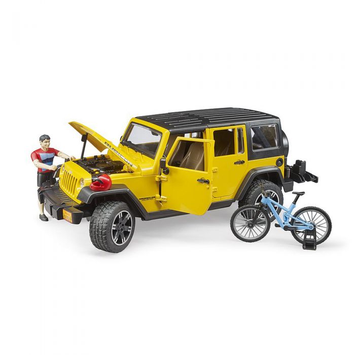 Bruder - Jeep Wrangler Unlimited Rubicon Cu Bicicleta Si Ciclist ARTBR02543