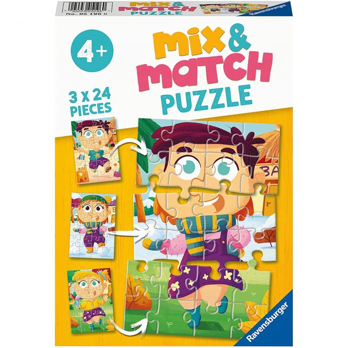Puzzle Mix&Match Haine Colorate, 3X24 Piese ARTRVSPC05196
