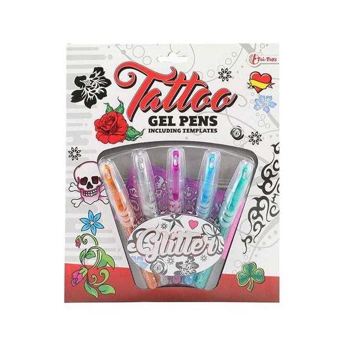 Set 5 pixuri cu gel pentru tatuaje Tattoo Toi-Toys TT45622A BBJTT45622A_Initiala