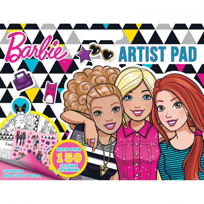 Bloc de colorat Barbie Artist Pad cu 150 stickere Alligator AB3331BAAR BBJAB3331BAAR_Initiala
