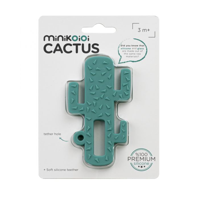 Inel gingival Minikoioi, 100% Premium Silicone, Cactus  – Aqua Green KRT101090001