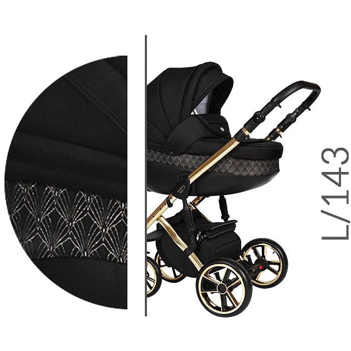 Carucior 3 in 1 Baby Merc Faster 3 Limited Edition - L/143 Cadru Gold MYK00081477