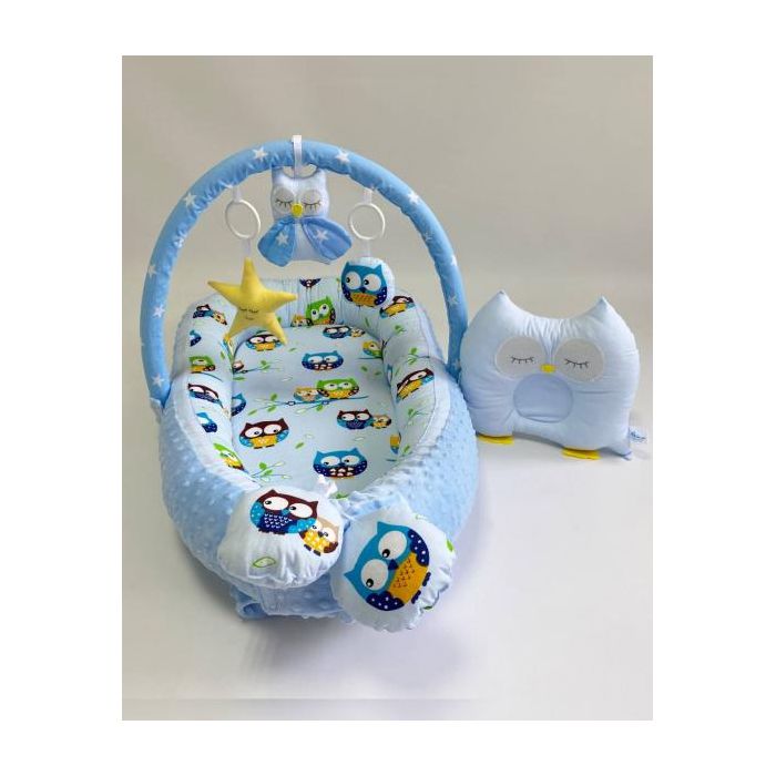 Babynest Plush MyKids 0115 Owls Blue MYK00086380
