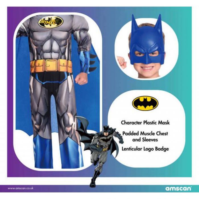 Costum Batman albastru pentru copii 6-8 ani JUBHB-9906623