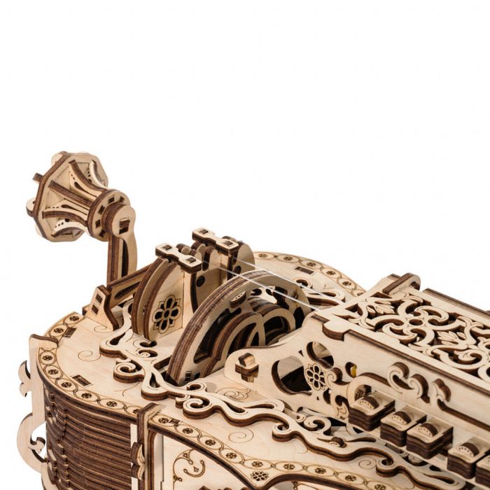 Puzzle 3D mecanic din lemn lira lui Da Vinci JUBUD-00058