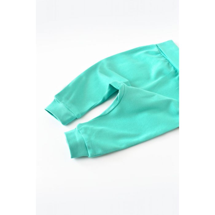 Pantaloni Bebe Unisex din bumbac organic Turcoaz (Marime: 12-18 Luni) JEMBC-CSY5625-6