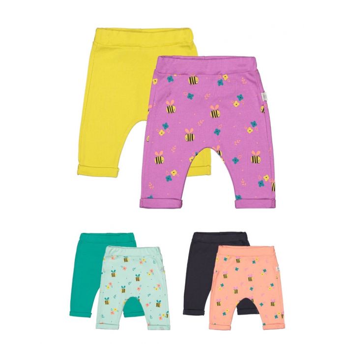 Set de 2 perechi de pantaloni Albinute pentru bebelusi, Tongs baby (Culoare: Roz aprins, Marime: 6-9 luni) JEMtgs_3195_11