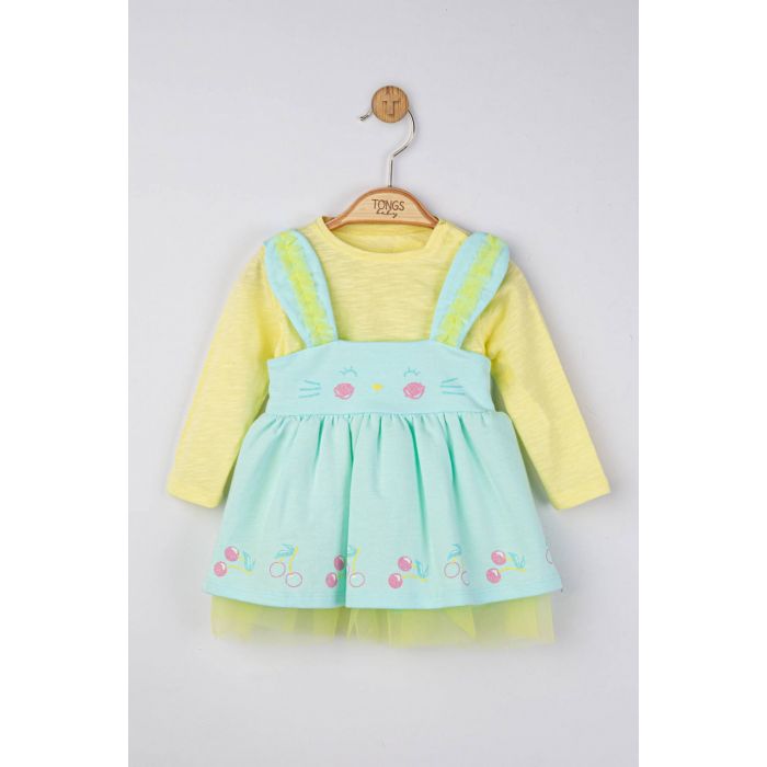 Set rochita cu bluzita pentru fetite Cirese, Tongs baby (Culoare: Galben, Marime: 6-9 luni) JEMtgs_4212_8